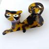 Cute Cat Hair Clips,Kitty Cat Hair Claw Clips,Acetate Hair Clips for Women,Animal Shaped Hair Jaw Clips,Pet Cat Shape Hair Barrettes Accessories (Leopard Print) view 3