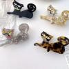 Cute Cat Hair Clips,Kitty Cat Hair Claw Clips,Acetate Hair Clips for Women,Animal Shaped Hair Jaw Clips,Pet Cat Shape Hair Barrettes Accessories (Leopard Print) view 4
