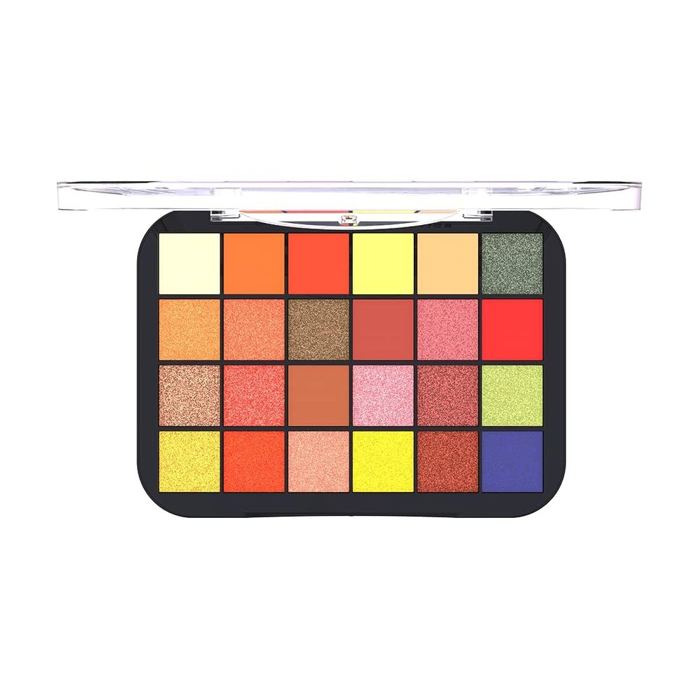 BEMT Pro Eyeshadow Palette 24 Bold Shades with Matte and Shimmer Finish Blendable & Buildable Eye Makeup Kit Compact 35g Travel-Friendly Palette (Multi 02)