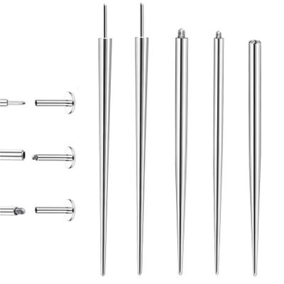 16G 18G Piercing Taper Insertion Tool Stainless Steel Piercing Ball Grabber Tool Sets with Threadless Insertion Pin & Threader Tools Fit for Ear/Nose/Eyebrow/Lip Piercings