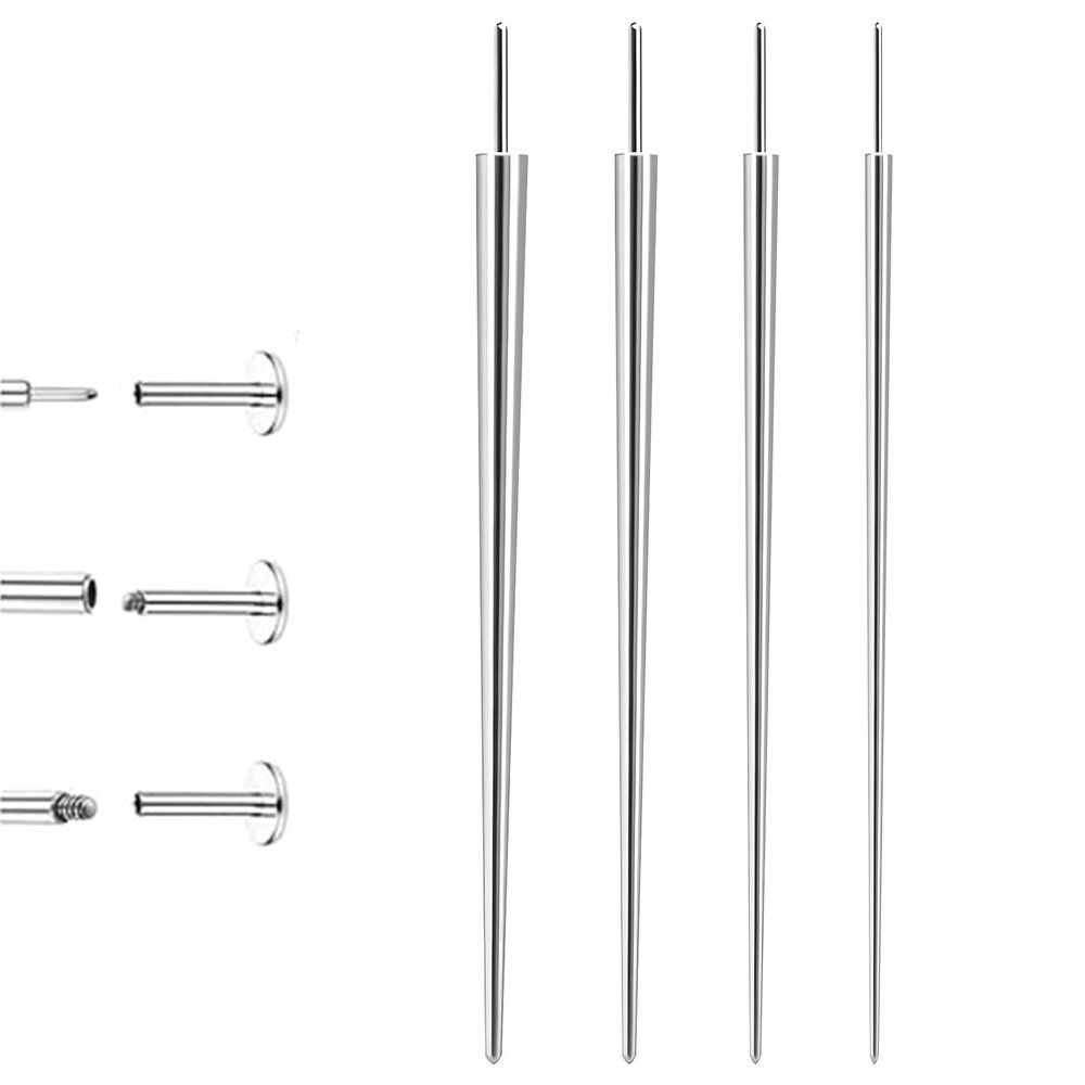 Piercing Taper Insertion Tool for Changing Jewelry Piercing Ball Grabber Tool Sets with 14/16/18/20G Stainless Steel Threadless Insertion Pin for Ear Nose Lip