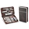 11-26 Pcs Professional Nail Clippers Kit - Stainless Steel Pedicure Set | Complete Grooming Tools for Home & Salon Travel Use,Brown,21pcs view 1