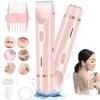 Peshoriadm Shaver, Peshoriadm Razor, Peshoriadm Comfort 2 in 1 Electric Lady Shaver, Dual Head Bikini Trimmer, IPX7 Waterproof Wet and Dry Use for Face, Body, Intimate Areas (Pink) view 1
