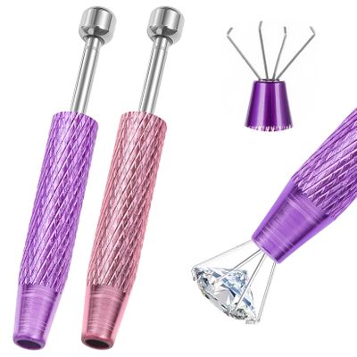 Hualleko Piercing Ball Grabber Tool, 4 - Claw Stainless Steel Jeweler Pick Up Tools,Septum Ball Screw Tool for Piercing Changing/Removal/Holder,Earring Pearl Grabber for Jewelry