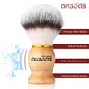 Anbbas 5IN1 Shaving Brush Set,Nylon Bristles Wood Handle and Stainless Steel Soap Bowl,ABS Wall Mounted Shaving Holders for Brush and Bowl with 3.5 oz Shaving Soap Refill view 4