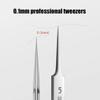 3Pcs Professional Blackhead Remover Tool Set, Silver Tweezers Kit with Storage Box, Facial Acne Extractor view 2