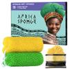 African Net Sponge with Knots - 2 Pieces Exfoliating Body Scrubber Bath Sponge - Back Scrubber Washcloth for Shower - Real African Scrub Exfoliator Body Care for Women view 1