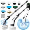 8 - in - 1 Electric Spin Scrubber, Cordless Cleaning & Shower Scrubber with Adjustable Handle, IPX7 Waterproof for Bathroom, Tile, Car, Kitchen, Floor, Tub | 8 Brush Heads, Powerful Horsepower view 2