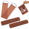 3 Pcs African Net Sponge, African Exfoliating Net Sponge, Long Bathing Shower Cloth Kit, Back Scrubber for Body for Daily Use and Travel (Brown) view 1