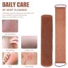 3 Pcs African Net Sponge, African Exfoliating Net Sponge, Long Bathing Shower Cloth Kit, Back Scrubber for Body for Daily Use and Travel (Brown) view 2