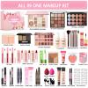 All in One Makeup Kit Makeup Set for Women Full Kit, Make Up Gift Set for Women Teens Girls, Makeup Essential Bundle Includes Eyeshadow Foundation Lipsticks Mascara Eyeliner Cosmetic Brush Set view 2