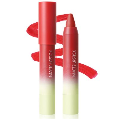 CoteMara Matte Lipstick for women Long-Lasting Water-proof Retractable Lip Liner Pencils Matte Lip-Crayon, 1 pcs (Bright Red)