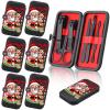6 Sets Funny Christmas Manicure Sets Bulk Christmas Stocking Stuffers Nail Clipper Kit Funny Xmas Gifts for Men Woman Husband Boyfriend Parent Xmas Party Supplies view 1