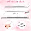 3PCS Metal Cuticle Pusher, Pre-Treatment Nail Cuticle Pusher Remover and Scraper Nail Art Dead Skin Removing Manicure Pedicure Tool view 2