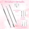 3PCS Metal Cuticle Pusher, Pre-Treatment Nail Cuticle Pusher Remover and Scraper Nail Art Dead Skin Removing Manicure Pedicure Tool view 3