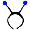 Aislor Alien Headband Martian Antenna Headband Glitter Light Up Ball Boppers Costume Accessories Blue One Size view 4