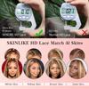 13x4 Full Lace Fronatal Wig Skinlike HD Lace Wig 4/27 Highlight Honey Blond Body Wave Lace Front Wigs Pre Plucked Tiny Knots with Baby Hair 200% Density for Women Body Wave Colored Wig view 3
