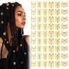 120PCS Gold Dreadlock Beads, Hair Rings Decoration, Hair Jewelry for Braids Locs, Metal Braids Rings, 6 Styles Locs-Hair Accessories for Women, Hair-Accessories for Dreadlock view 1