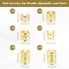 120PCS Gold Dreadlock Beads, Hair Rings Decoration, Hair Jewelry for Braids Locs, Metal Braids Rings, 6 Styles Locs-Hair Accessories for Women, Hair-Accessories for Dreadlock view 2