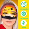 MEICOLY Yellow Face Body Paint Stick,Yellow Face Paint for Halloween Lion Tiger Cosplay Makeup,Professional SFX Makeup Face Painting for Adults and Kids,Waterproof Eye Black Stick view 4