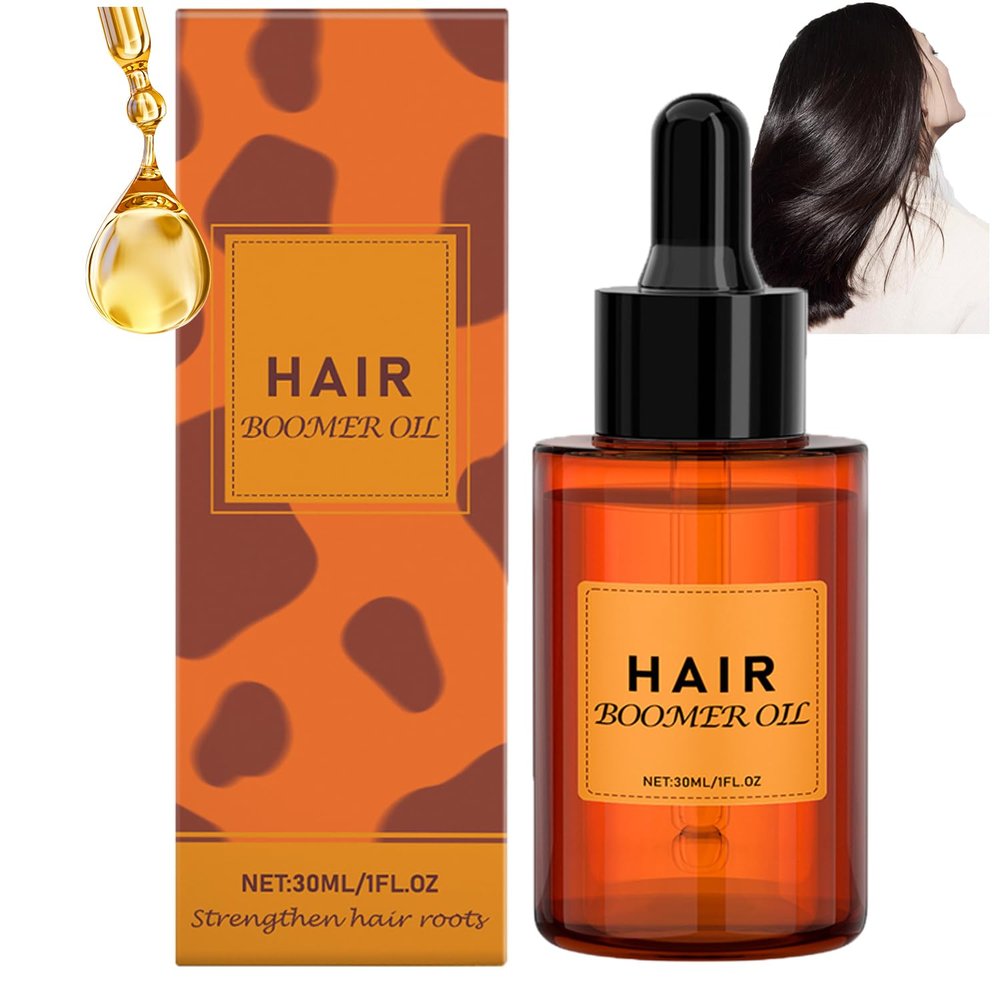 2025 New Hair Boomer Oil, 30ml The Hair Oil,Amazing Hairs Saviour Oils, The Hairs Oils, Nourish And Soften, Provides Shine And Softness, Reduce Frizz, Provides Balance For Scalp (1)