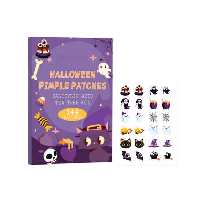 fufumiko Halloween Pimple Patches - Tea Tree Oil & Vitamin E Acne Cover Stickers | Invisible, Breathable Blemish Dots for Sensitive Skin | Overnight Spot Treatment for Costume Parties & Makeup