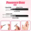 100 PCS Micro Brow Brush with Cap, Brow Lamination Brush Micro Eyebrow Spoolies, Micro Brow Brushes with Cap for Eyebrows, Spoolie Lash Comb Lash Lift Tool for Eyebrows Eyelashes Extensions, Black view 4