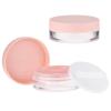 10ml (0.34oz) Loose Powder Containers, No Leak Plastic Empty Reusable Refillable Travel Compact Portable Makeup Powder Case Container with Pink Screw Lid, Elastic Net Sifter Sponge Puff view 1