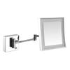 PPXCZZ Wall Mounted Makeup Mirror 8 Inch Square, 3X Magnification, LED Light, Extendable Arm with 360 Swivel for Bathroom(Silver) view 1