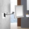 PPXCZZ Wall Mounted Makeup Mirror 8 Inch Square, 3X Magnification, LED Light, Extendable Arm with 360 Swivel for Bathroom(Silver) view 4
