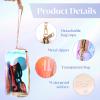 8 Pcs Holographic Iridescent Clear Makeup Bags with Zipper Travel Cosmetic Pouches with Wrist Loop Waterproof Toiletry Organizer Case Home Office Beach Pouch Purse Diaper Vacation Gift Bag view 3