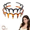2025 New U Shape Fashion Tooth Hair Comb Headband, High Cranium Head Bands for Women's Hair, Zig Zag Headbands for Women, Wavy Teeth Hairs Hoop for Women Girls Hairs Accessory Styling (Mix 2PCS, M) view 1