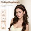 2025 New U Shape Fashion Tooth Hair Comb Headband, High Cranium Head Bands for Women's Hair, Zig Zag Headbands for Women, Wavy Teeth Hairs Hoop for Women Girls Hairs Accessory Styling (Mix 2PCS, M) view 2