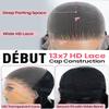 DBUT Lace Front Wig 13x7 Glueless Wear and Go Wavy Bob Wig Synthetic Hair, Pre-Styled Free Parting Pre Plucked 14 Inch Wig for Black Women 1B Natural Black view 3