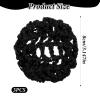3 PCS Hair Nets for Buns, Elastic Invisible Women Hair Nets Handmade Crochet Scrunchies Bun Holders for Women Skating Ballet and Dance Accessories, Black view 3