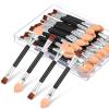 30 Pcs Dual End Eyeshadow Smudge Brush 2 in 1 Eyeshadow Sponge Concealer Brush Double Sided Eye Shadow Applicators Sticks 3 Inch Disposable Eye Makeup Cosmetic Tool with Sponge Head And Bristles Heads view 1