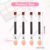 30 Pcs Dual End Eyeshadow Smudge Brush 2 in 1 Eyeshadow Sponge Concealer Brush Double Sided Eye Shadow Applicators Sticks 3 Inch Disposable Eye Makeup Cosmetic Tool with Sponge Head And Bristles Heads view 2