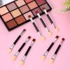 30 Pcs Dual End Eyeshadow Smudge Brush 2 in 1 Eyeshadow Sponge Concealer Brush Double Sided Eye Shadow Applicators Sticks 3 Inch Disposable Eye Makeup Cosmetic Tool with Sponge Head And Bristles Heads view 4