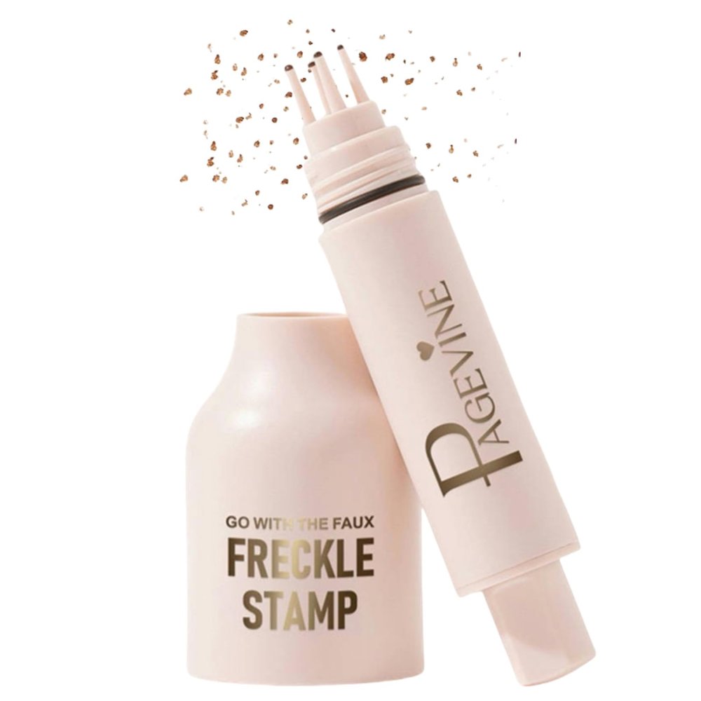 2025 Upgraded Faux Freckle Stamp Pen,Fake Freckles Stamp Waterproof,Natural Sun-Kissed Looking Freckle Maker with Quick Dry 5-Point Precision Stamp Head,Long Lasting Freckles Makeup Pen,#1 Light.