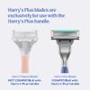 Harry's Plus Shaving Kit for Men - Premium Handle, Razor Blade Cartridge, Foaming Shave Gel, and Travel Blade Cover - Advanced Pivoting System - Moss view 2