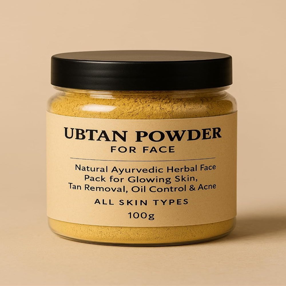 ORGANIC Ubtan Powder for Face | Natural Ayurvedic Herbal Face Pack for Glowing Skin, Tan Removal, Oil Control & Acne | All Skin Types | No Parabens or Chemicals | 100g