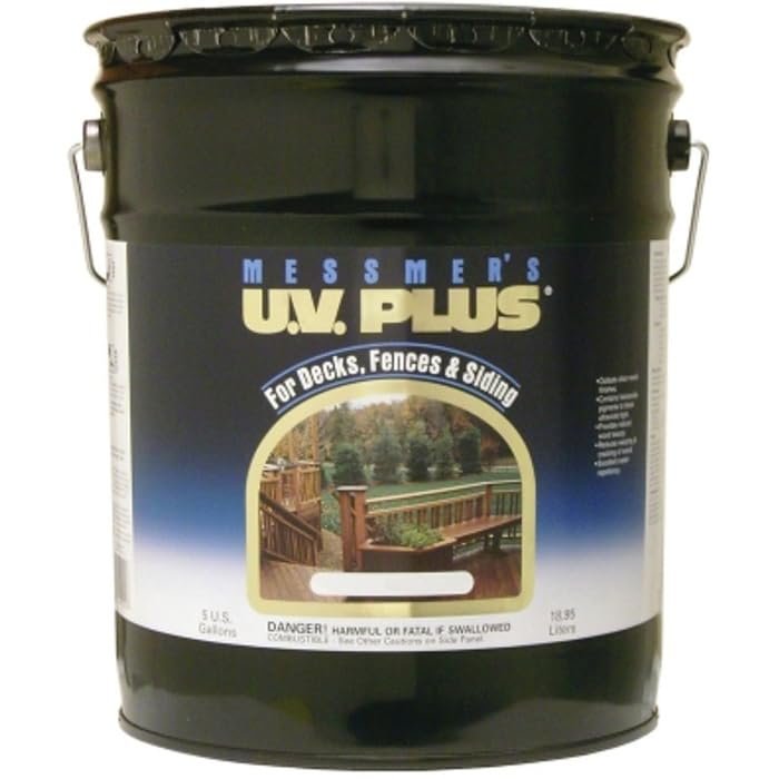 5 Gal Messmer's CMS-612-5 Lakeside Brown U.V. Plus Oil Based Penetrating Wood Finish, 250 VOC