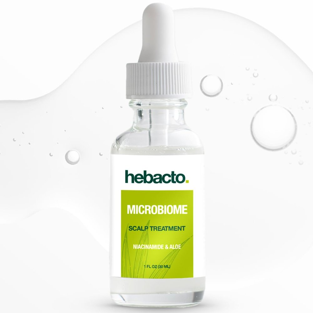 HEBACTO Hydrating Scalp Serum with Niacinamide and Aloe Vera, Leave-In Scalp Treatment, Microbiome-Friendly, Soothes Dry & Itchy Scalp, USA-Made Formula