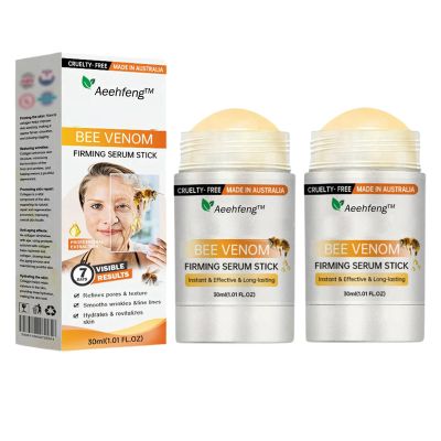 Aeehfeng Bee Venom Firming Serum Stick, Advanced Firming & Wrinkle-Reducing Cream, Skin Firming Cream, Moisturizing, Lifts, Plumps and Firms Skin, Natural Ingredients for All Skin Types (2 Pcs)