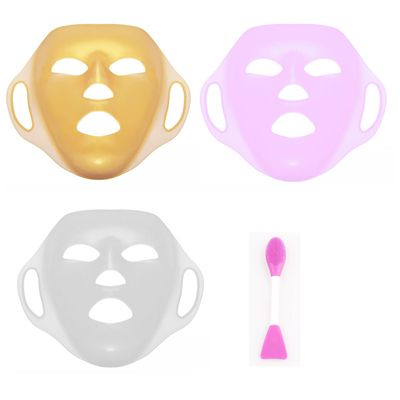 4 Pack Reusable Anti-Wrinkle Silicone Face Mask Holder for Sheet Masks, Moisturizing Facial Mask Cover, Prevent Evaporation, Beauty Face Tool, Travel Pouch Included