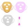 4 Pack Reusable Anti-Wrinkle Silicone Face Mask Holder for Sheet Masks, Moisturizing Facial Mask Cover, Prevent Evaporation, Beauty Face Tool, Travel Pouch Included view 1