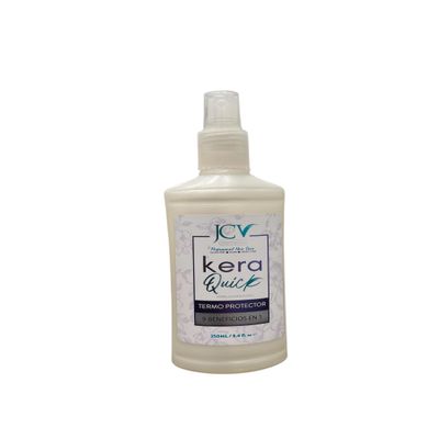 JCV KeraQuick Heat Protectant Spray, 9-in-1 Hair Treatment, 8.4 fl oz, Repairs and Controls Frizz