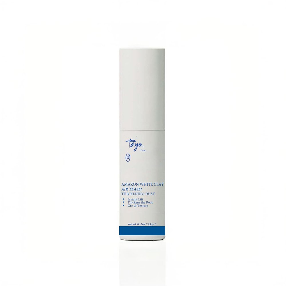 Taya Beauty Amazon White Clay, Air Tease!, Thickening Styling Dust - Volume & Texture Powder -For Thin, Fine and Thinning Hair For Thicker Deconstructed Styling