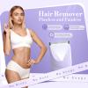 Bikini Trimmer for Women, Flyant 2 in 1 Electric Shaver for Women, Pubic Hair Trimmer Waterproof IPX7 with LED, Bikini Razor for Leg Arm Underarm Bikini Area, Teen Girl Gifts - Lavender Dream Purple view 4