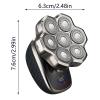 6-in-1 Electric Head Shaver for Bald Men - LED Display & USB-C Fast Charge, IPX7 Waterproof Wet/Dry Shaving Kit with Precision Trimmer (7 Blades) view 2